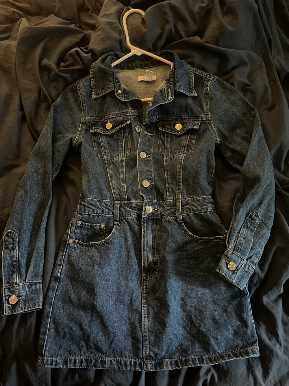 Dark Wash Denim Jacket Dress